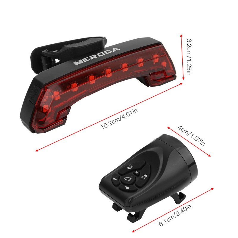 LED Bicycle Wireless USB Charging Smart Rear Light Turn Signal
