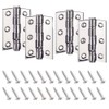 Door Hinges Stainless Steel Hinges 4 Pieces 75mm Folding Butt