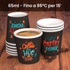 200 Kaffeebecher aus Papier, 65 ml, Coffee O'Clock, umweltfreundlich, biologisch