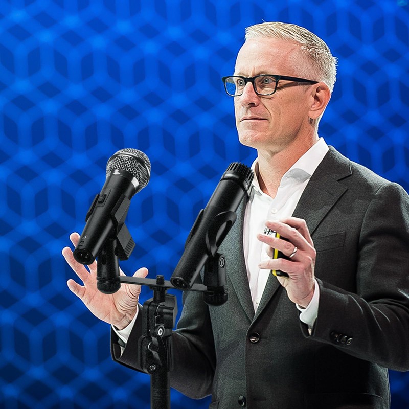 Geekria for Creators Double Microphone Mounts Connector Rod, 3/8 Male