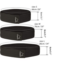 CampTeck U6914 - Polyester & Latex Booty Builder Elastic Hip Band Non-Slip Leg Band - Activate Hip/Thigh Muscles - Gym, Yoga and Pilates - Black - S (66 cm x 8 cm)