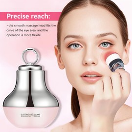 Electric Massage Eye Cream for Wrinkles and Dark Circles, Gently Vibrating and Massaging the Eyes to Promote Rapid Absorption, Smooth Fine Lines, Replenish Moisture and Moisturize the Eyes
