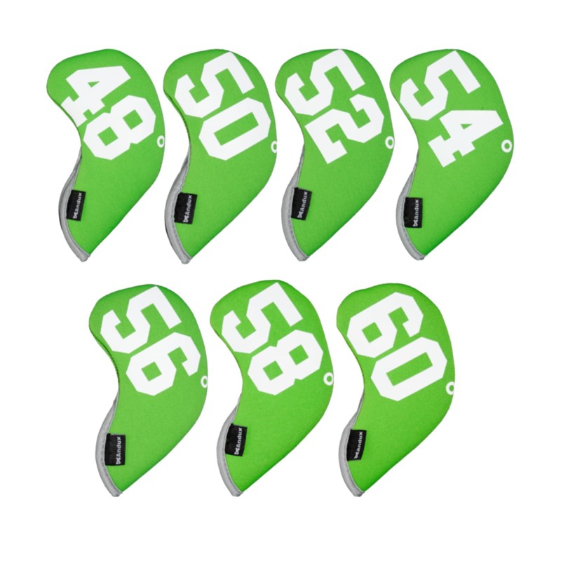 Andux 7pcs/Set Golf Wedge Irons Club Head Covers with Degree