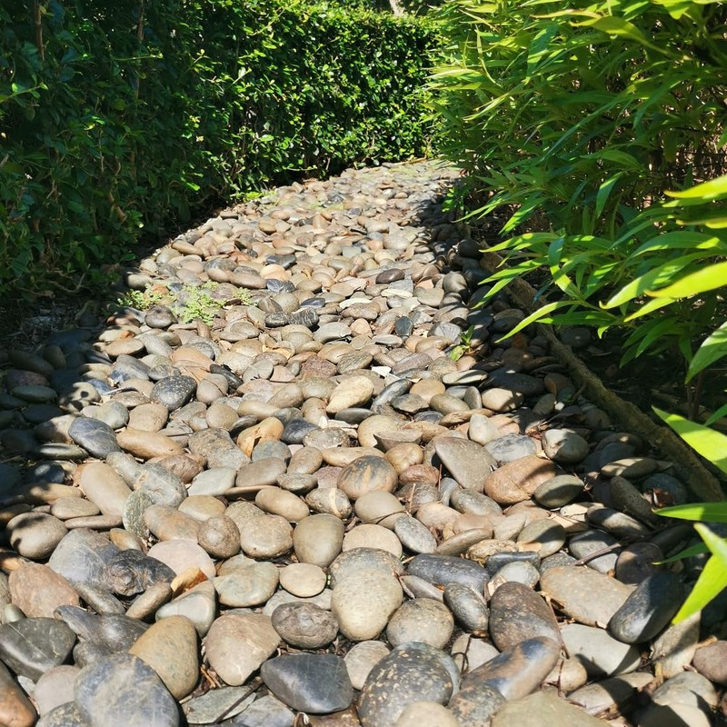 YISZM 40lbs Natural River Rocks, 3"-4" Premium Pebbles for Garden