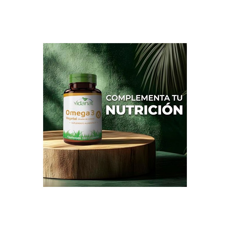 Vidanat Aceite de Linaza 180 Cápsulas – Omega 3 Vegetal