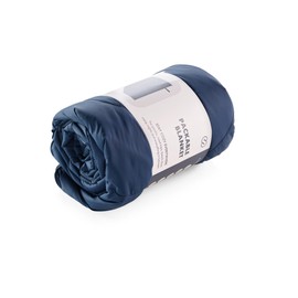 Huzi Infinity Travel - Packable Blanket - Puffy - for Travel Outdoor Picnic Trip Camping Beach - 57 x 38 (Navy)