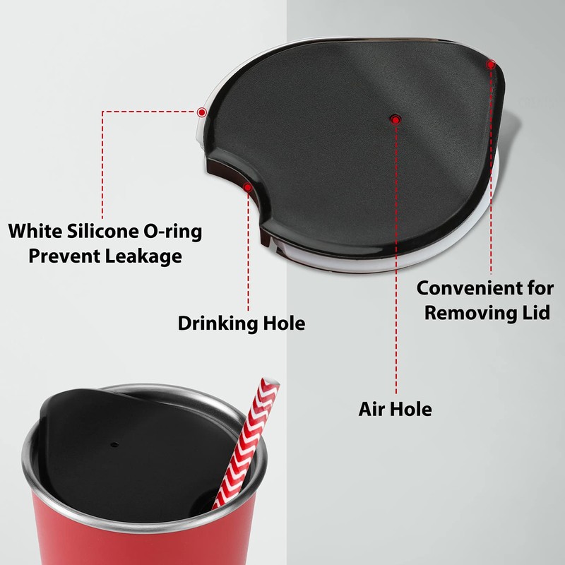 Swiss+Tech 16oz Stainless Steel Cups, 2 Pack Double Wall Pint