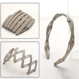 MAGPIE Foldable Headband Hair Accessories, Hair Band, Cleansing, Makeup, Headband, Easy Storage, Unisex (Gray)