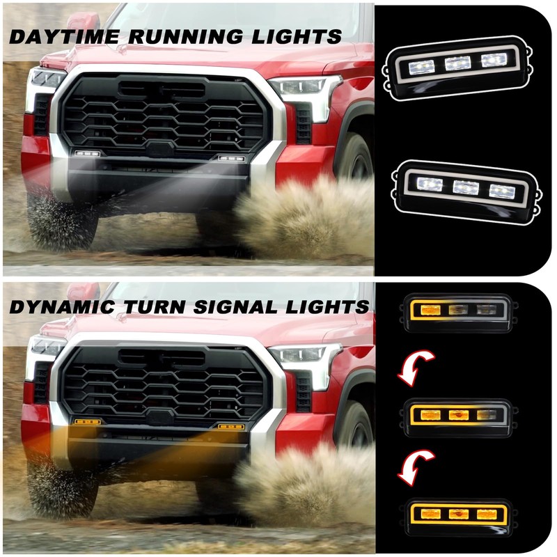 ULTRALTH LED Front Bumper Light Kit for 2022-2025 Toyota Tundra|