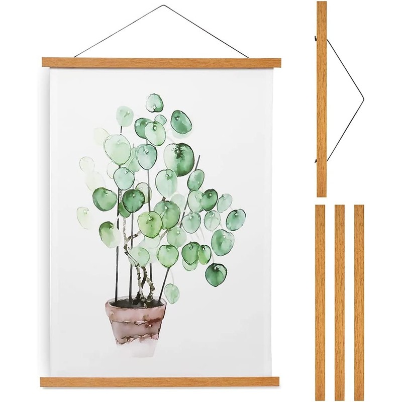 Magnetic Poster Frame Hangers, Wooden Poster Hanger Frames Hanging Kit