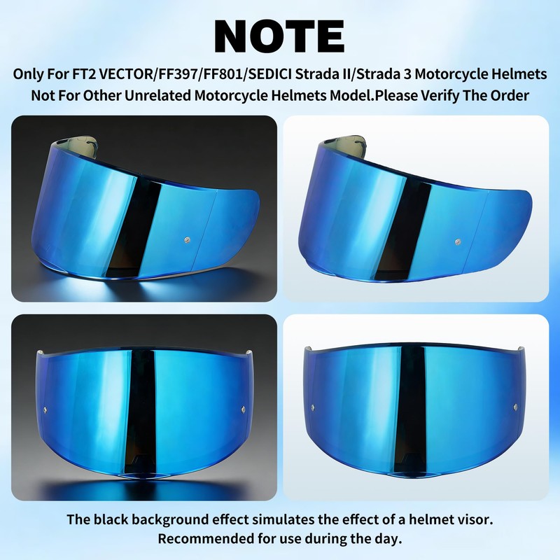 VCOROS Helmet Visor Shield For SEDICI Strada II and For