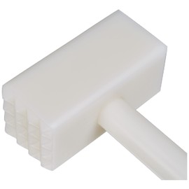 FM PROFESSIONAL Fmprofessional Meat Mallet, Meat Tenderizer with Plastic Durable Shredding Knocker (Colour: White, Size: 310X105X50 mm), Qty: 1