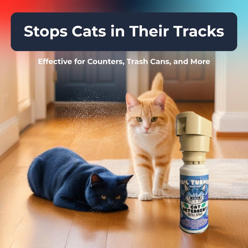 ForgeLux Tail Turner Cat Deterrent Spray Refill Pack - Motion-Activated
