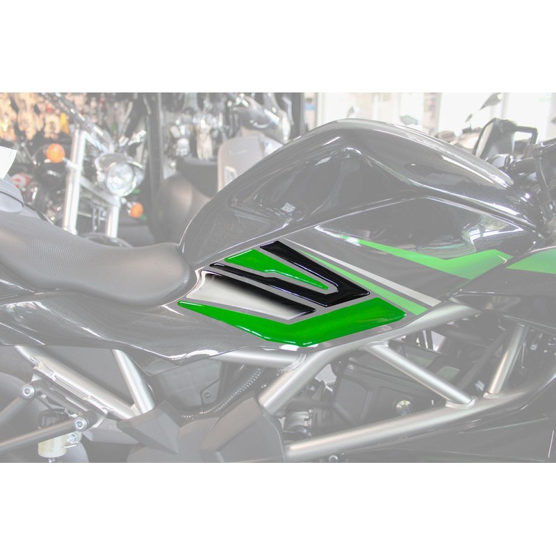 Tankpad Side Tank Pad Tank Protector Green Compatible with Kawasaki