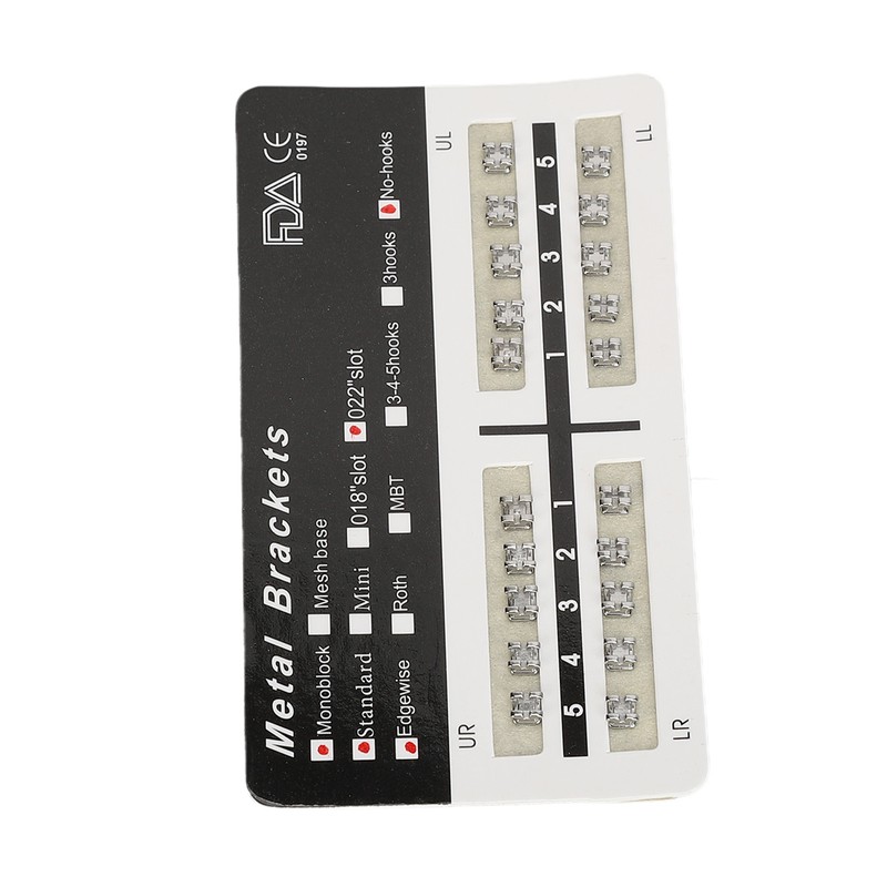 200pcs 022 Slot Dental Brackets Brace Highly Polished Monoblock Edgewise
