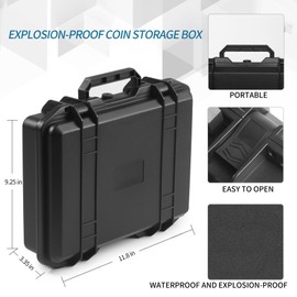 Tankenlid Coin Capsules Case,60 Pieces 46mm Coin Capsules,with Foam Separates and Plastic Storage Organizer Box,6 Sizes (20/25/30/35/40/46mm) Coins Collector Case Holder
