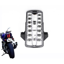 TOPZONE Fit for Suzuki 2003-2012 SV650 / SV650S / SV650 ABS; 2003-2007 SV1000; LED Brake Taillight Rear Lamp+Integrated Turn Signal Idicator light (Clear)