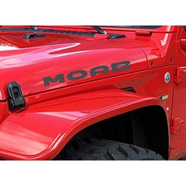 Moab Theme Decal Sticker for Hood Fender Sides Compatible with Any Jeep 23 X 5 Inches Set of 2 Identical Decals.