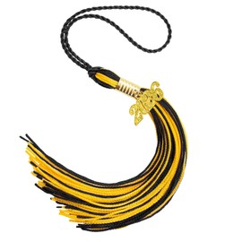 2026 Black Gold Gradution Tassel with Golden Charm for Graduation Cap Hat Gown Headband Decorations Senior Class of 2026 Congrats Grad Party Favors Supplies Ceremonies Memorial Graduations Decor