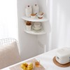 Corner Shelf, White Solid Oak Wood Floating Corner Shelf Wall