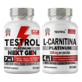 Combo Testrol Next Gen  L Carnitina Platinum Sin Sabor                                                                                                