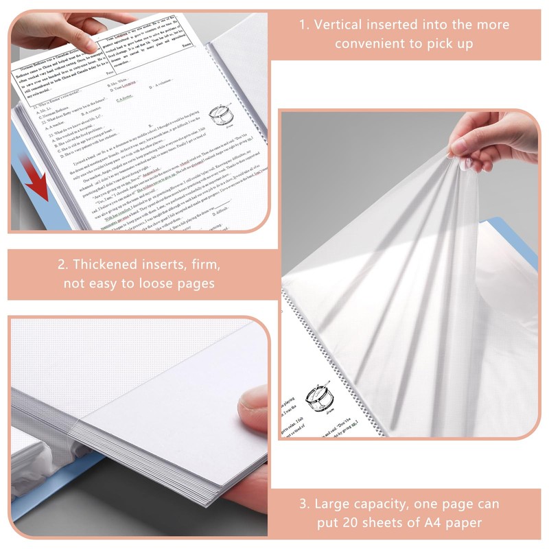 MYHOGOOD A4 Display Folder, 60 Pockets Display Book Folders with