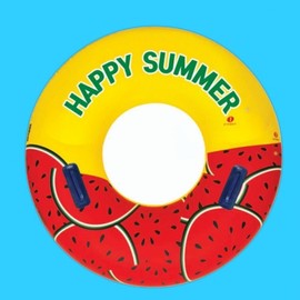 Large 100cm Watermelon Handle Inflatable Tube for Water Play Water Park