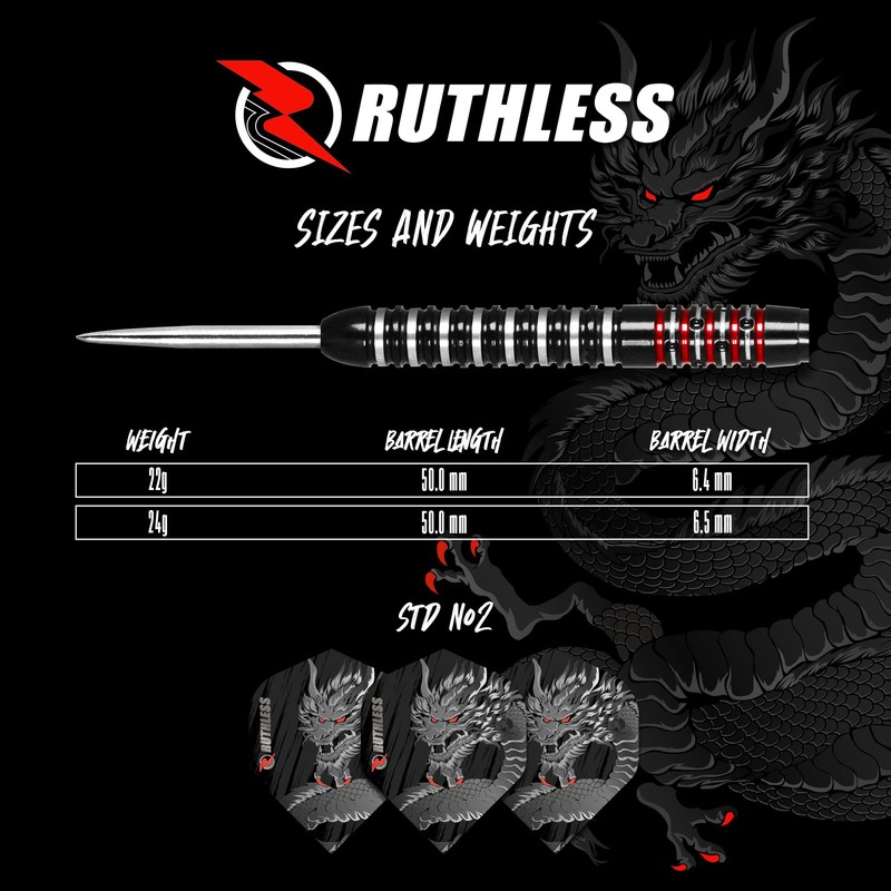 RUTHLESS | Animal Darts Set | Steel Tip | 90%