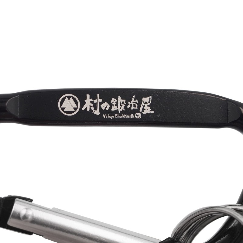 Village Blacksmith MK-0068 Aluminum Carabiner Hook, Black, 2 Pieces