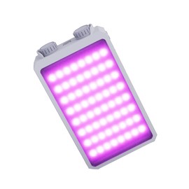 JatureClets Portable LED Video Light 25W RGB Pocket-Sized Mini Portable Light 8000 Lumens Temperature Control Built-in Rechargeable Battery PD Charging (White)