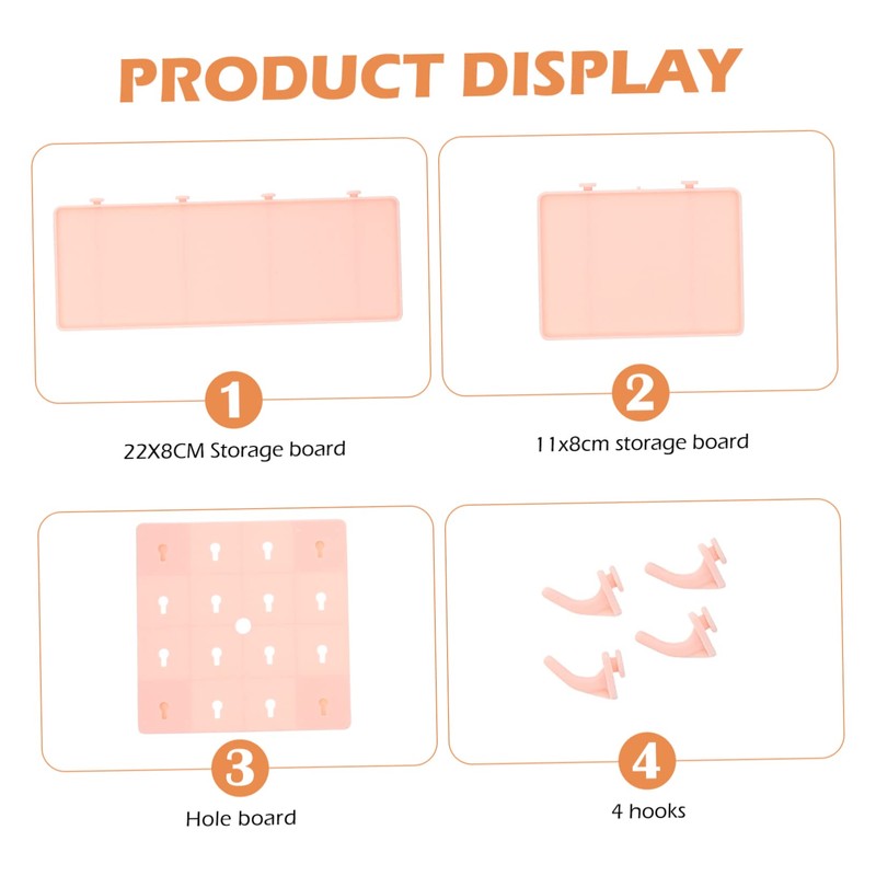 ULTECHNOVO Multi-Purpose Pegboard Wall Shelf Baskets Space Saving Living Room