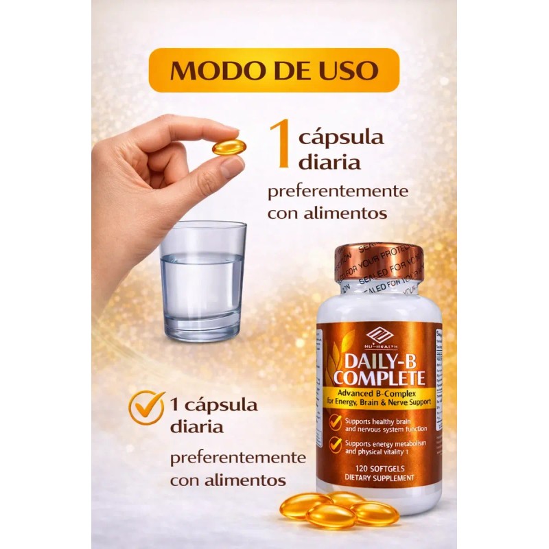 Complejo Vit B12 Energía Metabolismo Antiestrés 120
