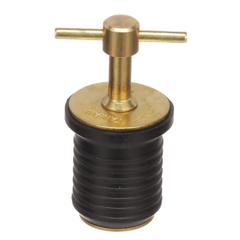 Attwood 7526A7 T-Handle Drain Plug, For 1-Inch-Diameter Drains, Locks in