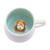 Jeuhoue Monkey Ceramic Cup Hidden 3D Animal Inside Mug,12 oz,
