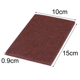 sourcing map 10pcs Scouring Pad Non-Scratch Scouring Sponge Scrub Pads 6"x4" For Scouring Kitchen, Dishwashing, Brown