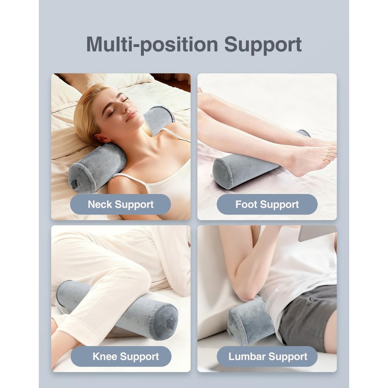 Luxtude Inflatable Neck Roll Pillow for Sleeping, Travel Neck Pillow