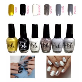 AOLI Esmaltes Kits Para Uñas 6 Colores Larga Duración Para Uñas