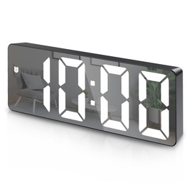 Digital LED Clock, Alarm Clock, Table Clock, Temperature Display, Calendar Display, Brightness Adjustable, Large Screen, Alarm Function, Voice Control, Snooze Function, Waterproof, Loud Volume, USB