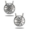 Shields of Strength Woman's Stainless Steel 3-D Mini Basketball Pendant