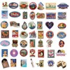 Cartoon Europe and America Retro Waterproof Stickers forKids Boys Girls