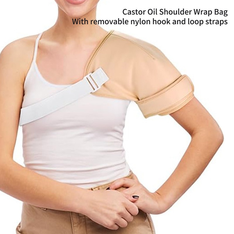 2pcs Castor Oil Shoulder Wrap Bag Reusable Organic Cotton Shoulder