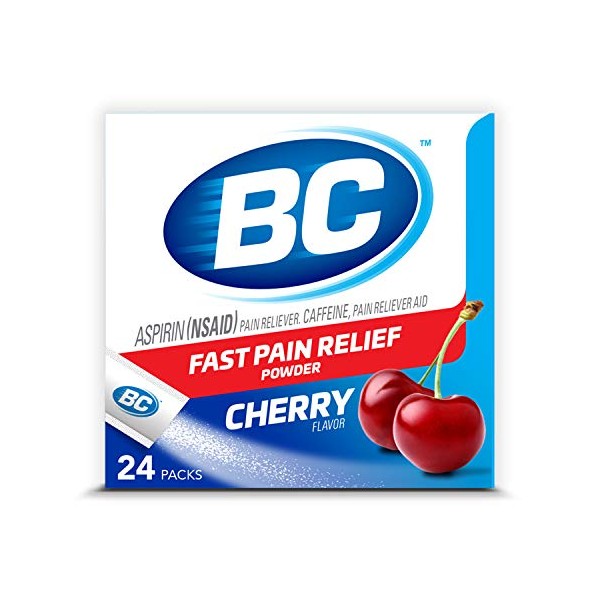 BC Powder Pain Reliever, Cherry Flavor Dissolve Packs, 24 Individual Packets