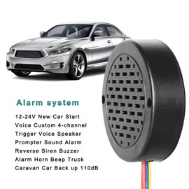 Car Start Voice,4-Channel Trigger Passenger Voice Reminder for Bus, Taxi | Voice Speaker Alarm Horn Reverse Siren Buzzer Horn DIYization