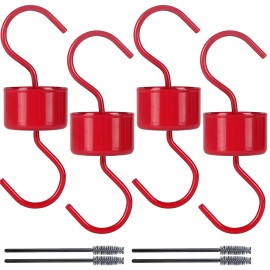 Eyrosa Metal Ant Moat for Hummingbird Feeders, Red Hummingbird Feeder Ant Guard, 4 H...