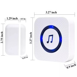 Sanjie Wireless Alert Door Chimes with 4 Sensors for Business/Home
