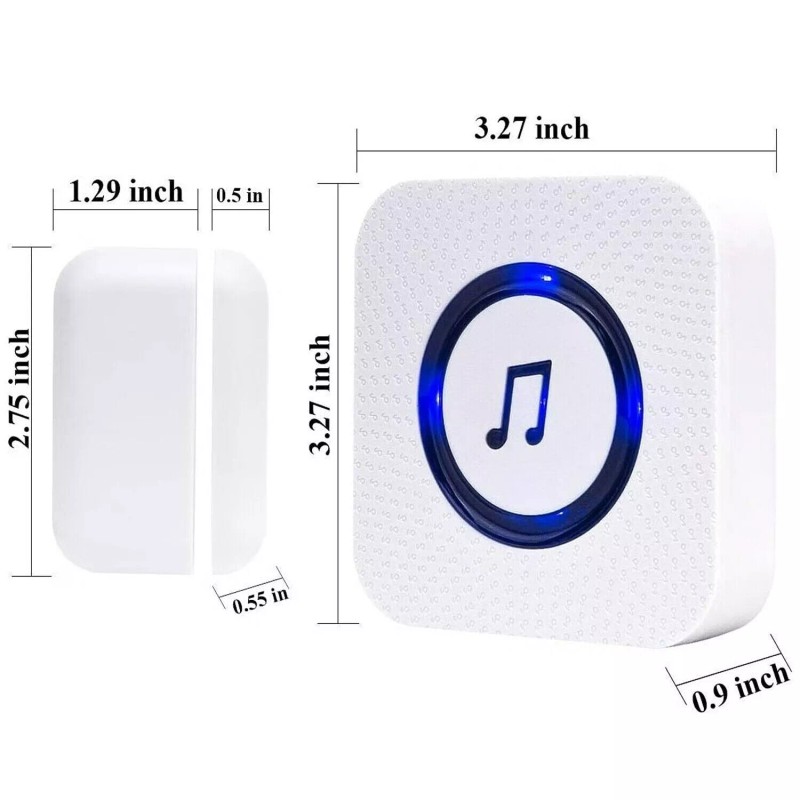 Sanjie Wireless Alert Door Chimes with 4 Sensors for Business/Home
