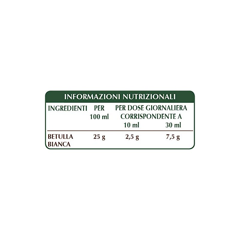 Dr. Giorgini Integratore Alimentare, Betulla Bianca Estratto Integrale Liquido Analcoolico