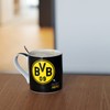 BVB Borussia Dortmund Tasse, dort Herz, dort Mund, schwarz, 0,3