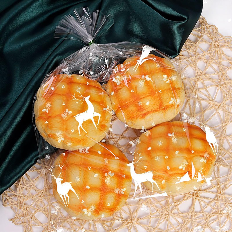 5m*80cm Christmas Deer and Snowflake Cellophane Wrapper for Hampers, QRTDXP