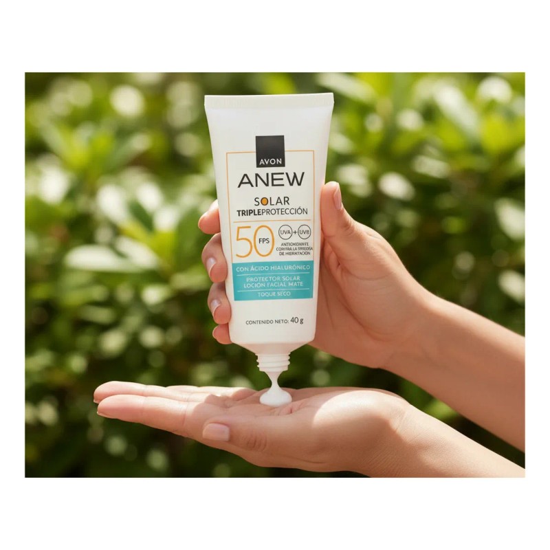 Anew Tripleproteccion Solar Avon Mate Color